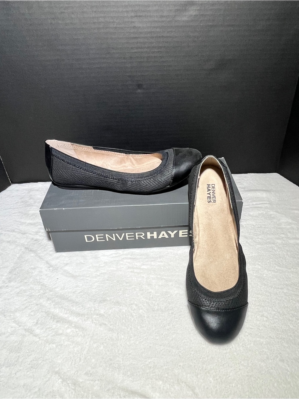 Denver Hayes Black Slip-On Women's Ballet Flats